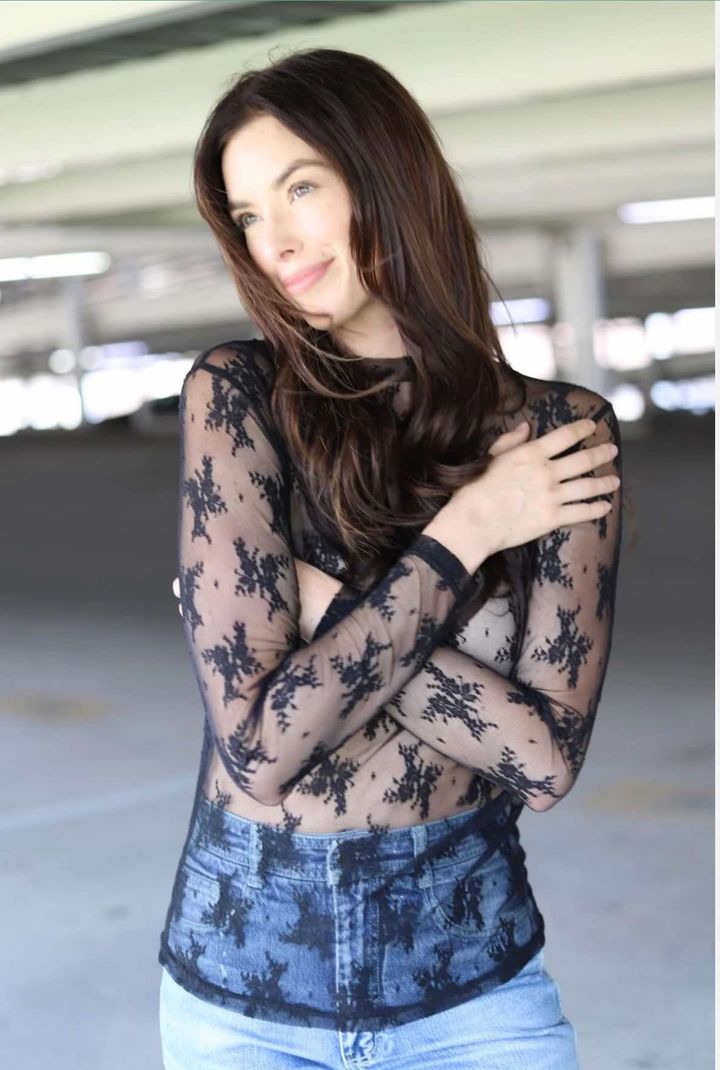 Black Floral Mesh