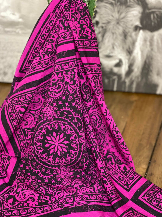 Pink and Black Wild Rag